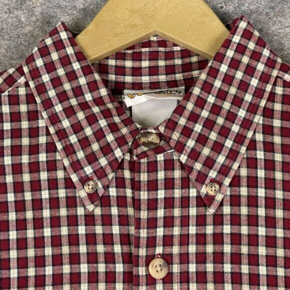 Walt Disney World Mickey Mouse Mens Checkered Short Sleeve Shirt Size‎ M Cotton - Picture 3 of 9